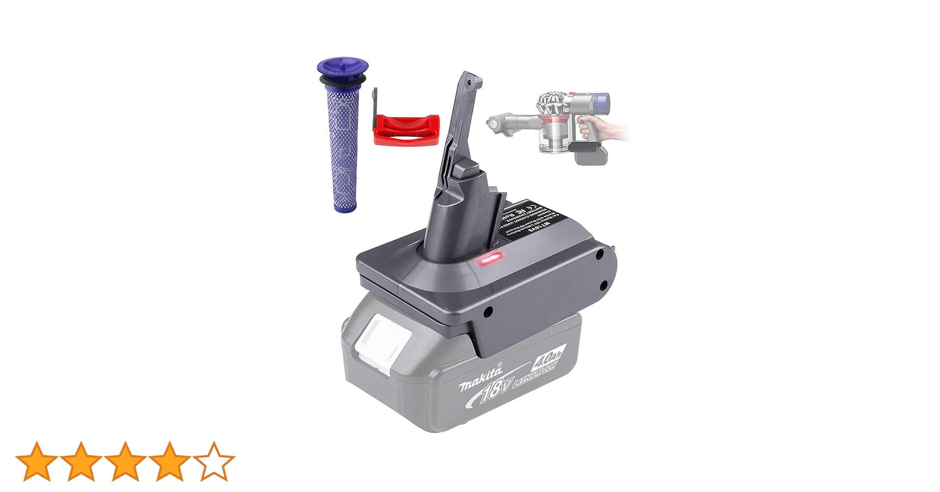 dyson ダイソン V8 sv10 コードレス掃除機マキタバッテリーアダプター Amazon.co.jp: ダイソンV8用バッテリーアダプター コードレス